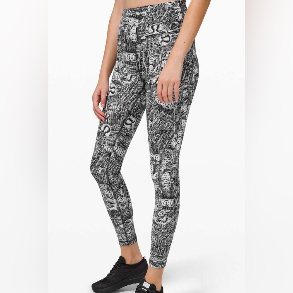 Lululemon Athletica Wunder Train High Rise Tight 25” Tear It Up Alpine